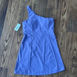 NWT Outdoor Voices Purple One Shoulder Dress size M
